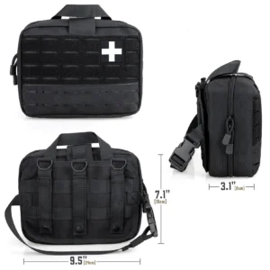Tactical Molle Medical Pouch - Upgraded Size, Large Capacity IFAK Pouch with Detachable Quick Release and Headrest Mount